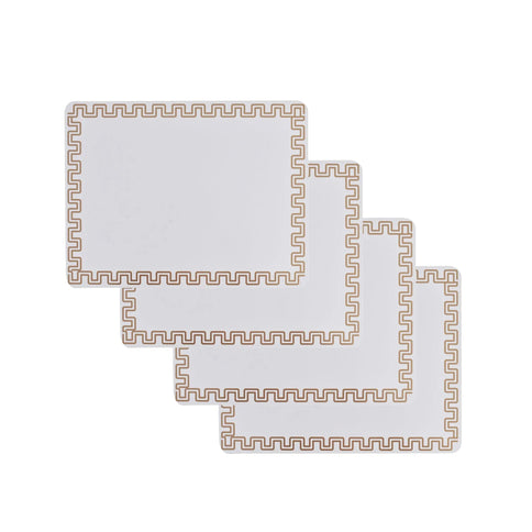 4pc Clevinger MD Placemats Gold Border