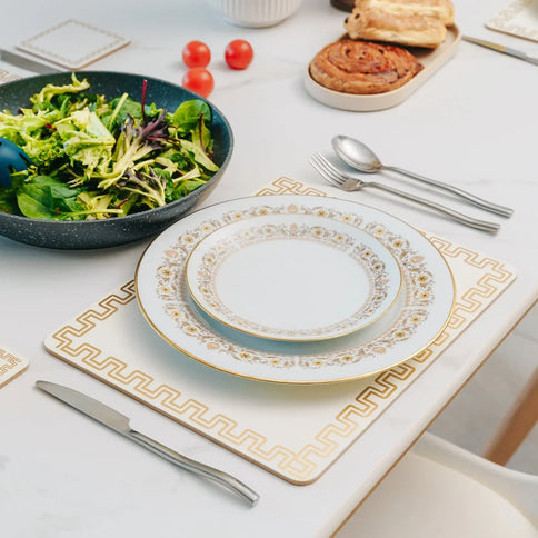 4pc Clevinger MD Placemats Gold Border