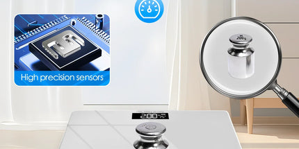 Clevinger Silver Digital Glass Bathroom Scale – 180kg Max Capacity