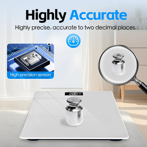 Clevinger Silver Digital Glass Bathroom Scale