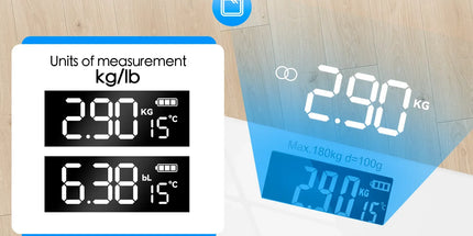 Clevinger Silver Digital Glass Bathroom Scale – 180kg Max Capacity