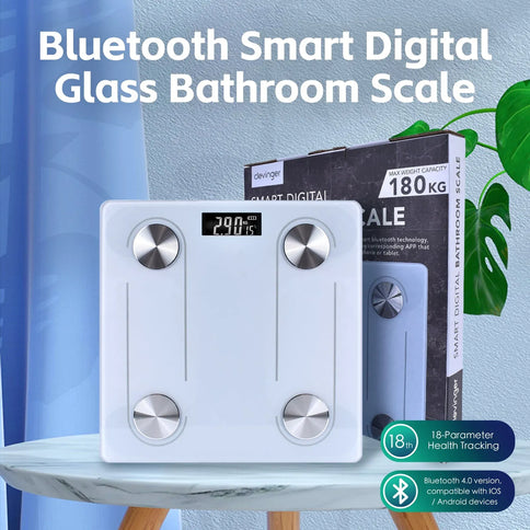Clevinger Bluetooth Smart Digital Glass Bathroom Scale