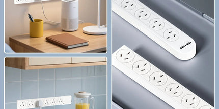 6 Outlet Power Board With Surge Protection 1M Lead Cable