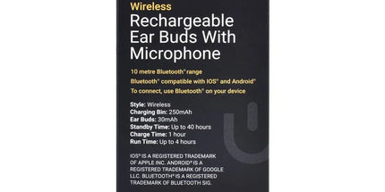PLUGD Bluetooth Rechargeable Ear Buds with Microphone