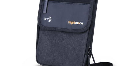 Flightmode RFID Neck Pouch - Charcoal