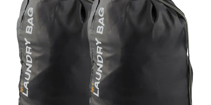 2Pcs Travel Laundry Bag Drawstring Water Resistant Sports Gym Clothes Organiser
