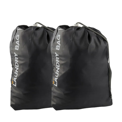 2pc Travel Laundry Bag Drawstring Water Resistant Sports Gym Clothes