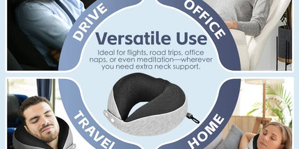 Compact Luxury Memory Foam Travel Pillow