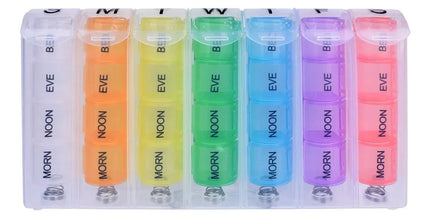 Flightmode 7 Day Travel Pill Box Medicine Organiser with Individual Daily Compartment