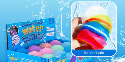 12 PcsMagnetic Closure Silicone Water Bombs