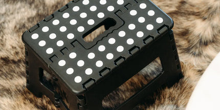 Stool Portable Plastic Foldable Chair Outdoor Bathroom Kitchen Adult Kids Black