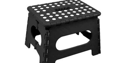 Stool Portable Plastic Foldable Chair Outdoor Bathroom Kitchen Adult Kids Black