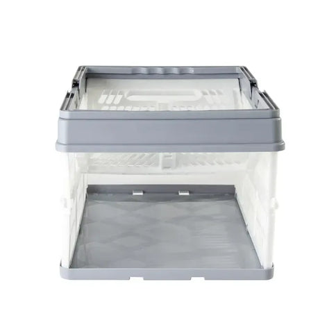Collapsible Plastic Grocery Shopping Baskets Storage Crates with Handles