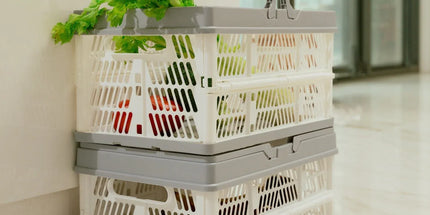 Livingtoday Collapsible Shopping Basket with Handle Medium - 19L