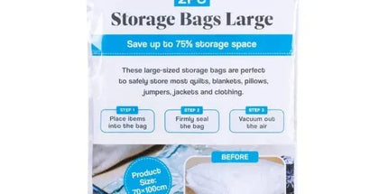 2 Pcs Livingtoday Vacuum Compression Storage Bags Large