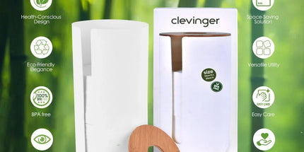 Bamboo Lid Toilet Roll Storage Holder