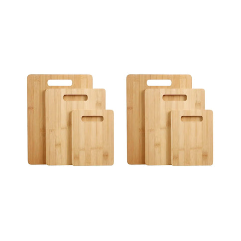 6pc Bamboo Cheese Cutting & Serving Board Set