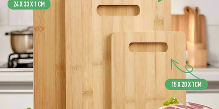 6 Pcs Bamboo Cheese Cutting & Serving Board Set – Moso Bamboo, Reversible, BPA-Free
