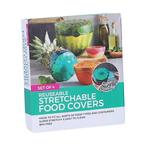 4pc Silicone Reusable Bubbly Stretch Lids