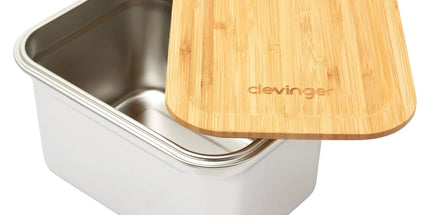 Clevinger Stainless Steel Bamboo Extra Large Lunch Box 2000ml
