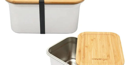 Clevinger Stainless Steel Bamboo Extra Large Lunch Box 2000ml