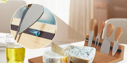 Bamboo Cheese Board and Knife Set