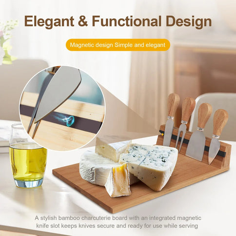 Bamboo Cheese Board & Knife Set