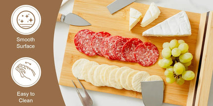 Bamboo Cheese Board and Knife Set