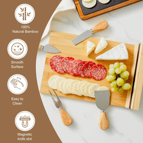 Bamboo Cheese Board & Knife Set