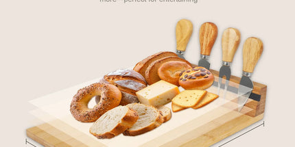 Bamboo Cheese Board and Knife Set