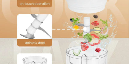 250ml Cordless USB Rechargeable Mini Food Chopper