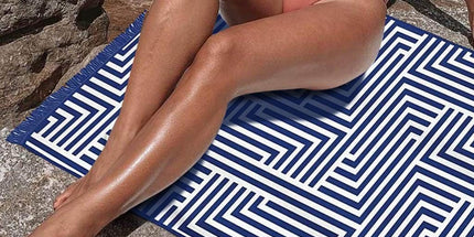 Rectangular Beach Towel with Tassel