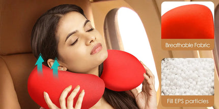 Two-Way Reversible Microfibre Travel Pillow-Watermelon
