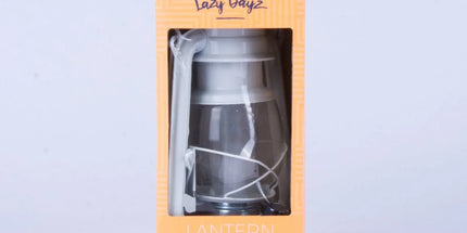 12 LED Solid Metal Camping Hurricane Lantern - White