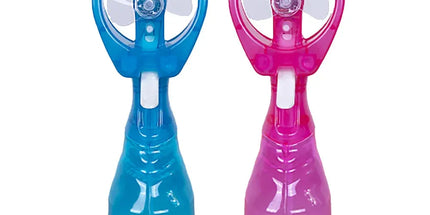 Handhold Battery Powered Personal Water Spray Fan-Blue/Pink - Blue