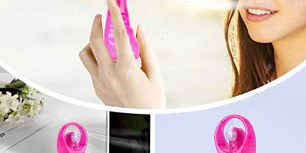 Handhold Battery Powered Personal Water Spray Fan-Blue/Pink - Pink