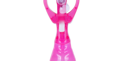 Handhold Battery Powered Personal Water Spray Fan-Blue/Pink - Pink
