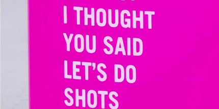 175ml Stainless Steel Hip Flask w Funny Quotes-Pink