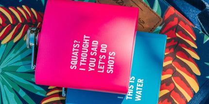 2 Pcs Stainless Steel Hip Flask (175?ml Each) – Funny Quotes, 4 Super?Bright Colours