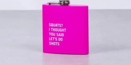 2 Pcs Stainless Steel Hip Flask (175?ml Each) – Funny Quotes, 4 Super?Bright Colours