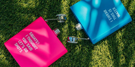 2 Pcs Stainless Steel Hip Flask (175?ml Each) – Funny Quotes, 4 Super?Bright Colours