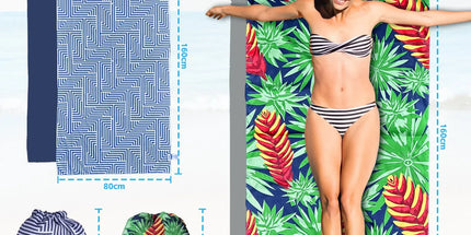 Lazy Dayz Quick Drying Sand Free Beach Towel - Makena