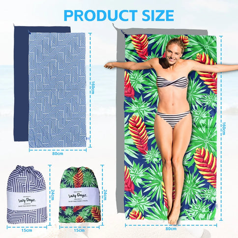 Lazy Dayz Quick Drying Sand Free Beach Towel