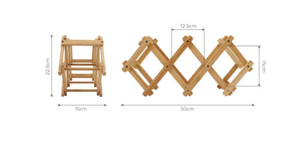 Bamboo Foldable Wine Bottle Holder