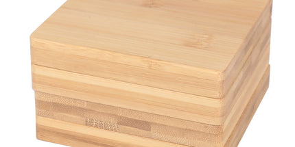 4 Pcs Bamboo Unique Drink Coasters