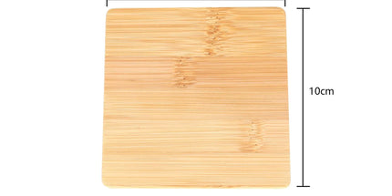 4 Pcs Bamboo Unique Drink Coasters