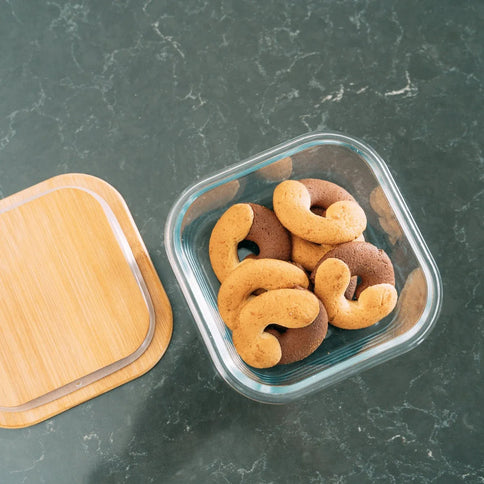 Clear Medium Bamboo Food Container