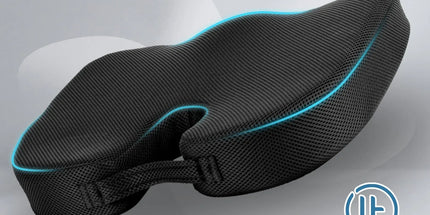 Memory Foam Car Office Seat Cushion with Black Cover