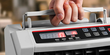 Automatic AUD Money Counter Machine with UV/MG/IR Detection, High-Speed Banknote Counter & Digital Display(29.2x24.6x17.8cm)