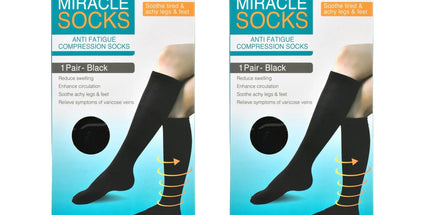 2 pairs of Miracle Compression Socks - Medium